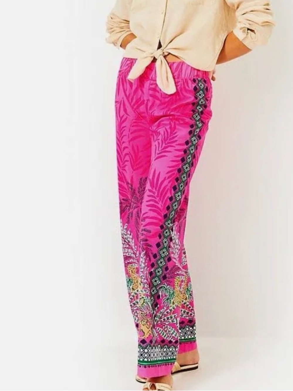 Lilly PulItzer Bal Harbour Palazzo multi Wild Side size medium NWT